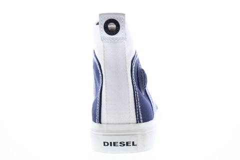 Diesel S-Astico Mid Lace Mens Blue Canvas Casual Fashion Sneakers Shoes