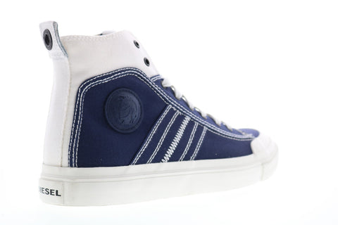 Diesel S-Astico Mid Lace Mens Blue Canvas Casual Fashion Sneakers Shoes