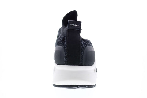 Diesel S-Kb Athl Sock Mens Black Canvas Slip On Lifestyle Sneakers Shoes