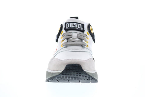 Diesel S-Brentha Lc Velcro Mens White Leather Lifestyle Sneakers Shoes