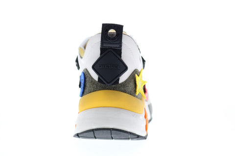 Diesel S-Brentha Lc Velcro Mens White Leather Lifestyle Sneakers Shoes