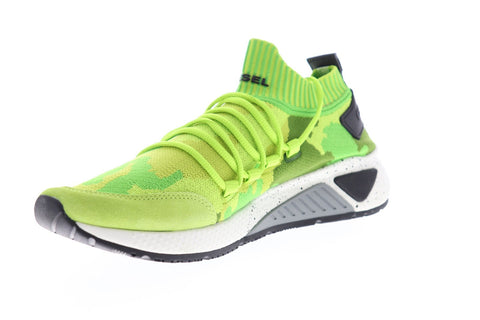 Diesel S-KB SL Y01917-P2166-H7111 Mens Green Canvas Athletic Running Shoes
