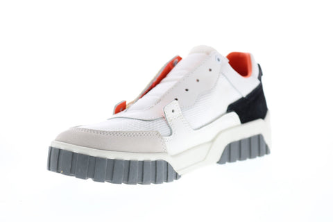 Diesel S-Le Rua On Mens White Leather Lace Up Lifestyle Sneakers Shoes