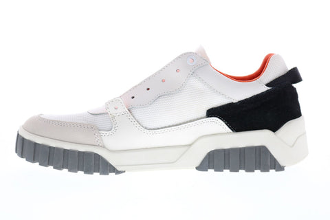 Diesel S-Le Rua On Mens White Leather Lace Up Lifestyle Sneakers Shoes