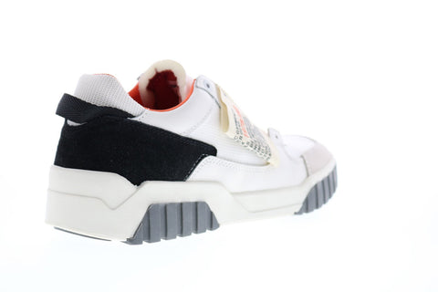 Diesel S-Le Rua On Mens White Leather Lace Up Lifestyle Sneakers Shoes