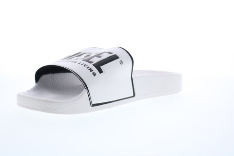 Diesel Valla Sa-Valla Mens White Synthetic Slip On Slides Sandals Shoes