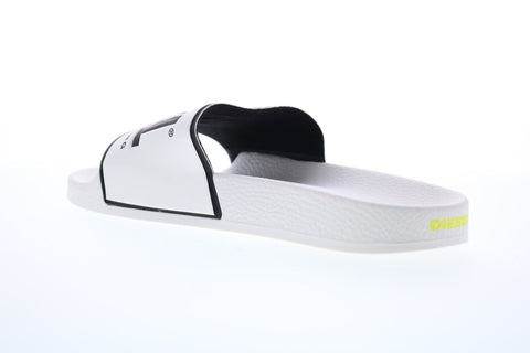Diesel Valla Sa-Valla Mens White Synthetic Slip On Slides Sandals Shoes