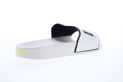 Diesel Valla Sa-Valla Mens White Synthetic Slip On Slides Sandals Shoes