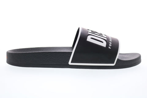 Diesel Valla Sa-Valla Mens Black Synthetic Slip On Slides Sandals Shoes