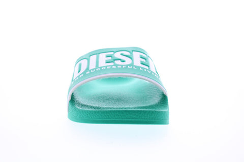 Diesel Valla Sa-Valla Mens Green Synthetic Slip On Slides Sandals Shoes