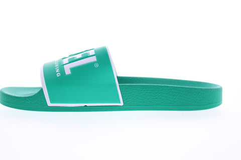 Diesel Valla Sa-Valla Mens Green Synthetic Slip On Slides Sandals Shoes