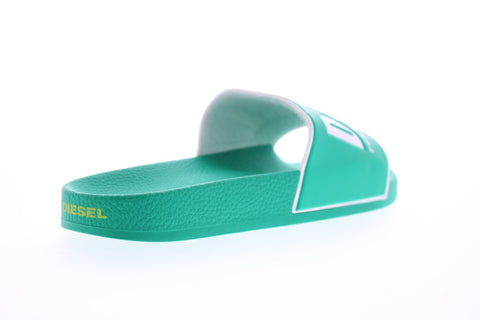 Diesel Valla Sa-Valla Mens Green Synthetic Slip On Slides Sandals Shoes