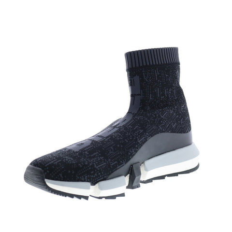 Diesel H-Padola Mid Sock Mens Black Canvas Slip On Lifestyle Sneakers Shoes