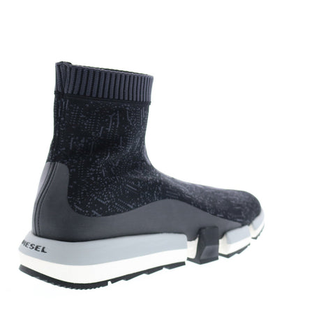 Diesel H-Padola Mid Sock Mens Black Canvas Slip On Lifestyle Sneakers Shoes