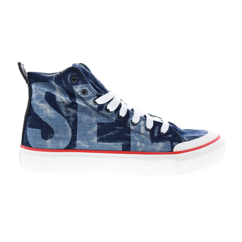 Diesel S-Astico Mc Mens Blue Canvas Lace Up Lifestyle Sneakers Shoes