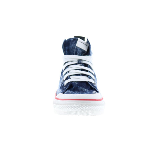 Diesel S-Astico Mc Mens Blue Canvas Lace Up Lifestyle Sneakers Shoes