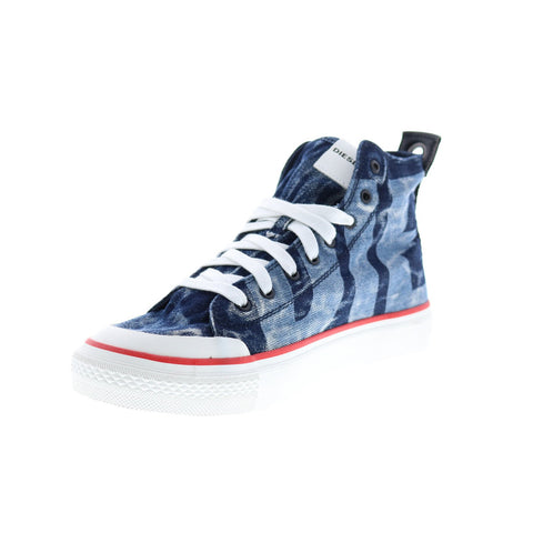 Diesel S-Astico Mc Mens Blue Canvas Lace Up Lifestyle Sneakers Shoes