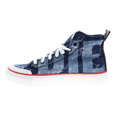 Diesel S-Astico Mc Mens Blue Canvas Lace Up Lifestyle Sneakers Shoes