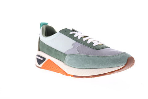 Diesel K-Kb Low Lace II Mens Green Suede Lace Up Lifestyle Sneakers Shoes