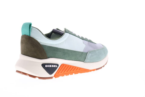 Diesel K-Kb Low Lace II Mens Green Suede Lace Up Lifestyle Sneakers Shoes
