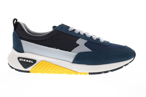Diesel S-Kb Low Lace II Mens Blue Suede Lace Up Lifestyle Sneakers Shoes
