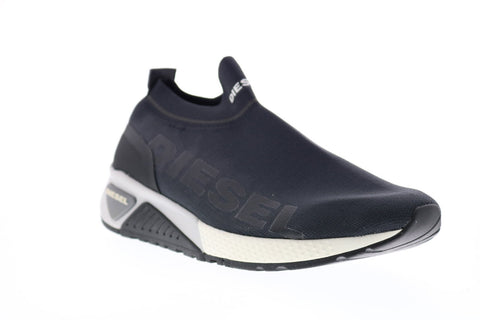 Diesel S-Kb Athl Sock II Mens Black Canvas Slip On Lifestyle Sneakers Shoes