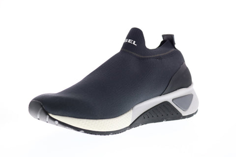 Diesel S-Kb Athl Sock II Mens Black Canvas Slip On Lifestyle Sneakers Shoes