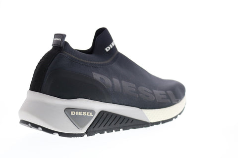 Diesel S-Kb Athl Sock II Mens Black Canvas Slip On Lifestyle Sneakers Shoes