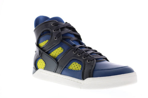 Diesel Tempus S-Titann Mens Blue Leather Lace Up Lifestyle Sneakers Shoes
