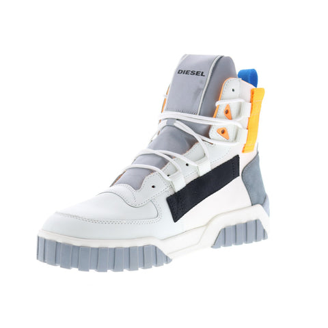 Diesel Le Rua S-Rua Mid SP Mens White Lace Up Lifestyle Sneakers Shoes