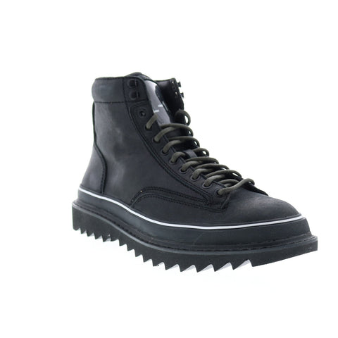 Diesel H-Shiroki Dmbb Mens Black Leather Lace Up Casual Dress Boots