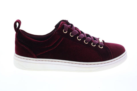 Earth Inc. Zag Velvet Womens Burgundy Canvas Lifestyle Sneakers Shoes