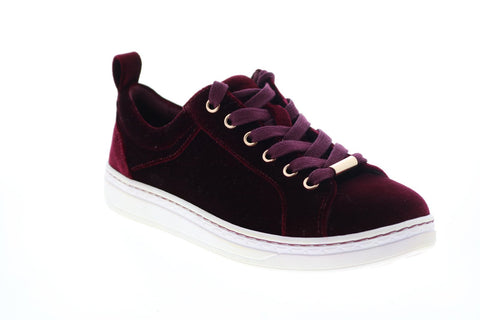 Earth Zag Velvet Womens Burgundy Canvas Lifestyle Sneakers Shoes