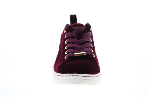 Earth Zag Velvet Womens Burgundy Canvas Lifestyle Sneakers Shoes