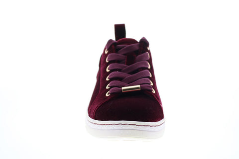 Earth Inc. Zag Velvet Womens Burgundy Canvas Lifestyle Sneakers Shoes