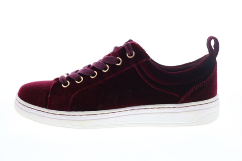 Earth Zag Velvet Womens Burgundy Canvas Lifestyle Sneakers Shoes