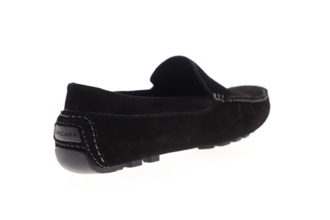 Zanzara Picasso ZG100C50 Mens Black Suede Casual Slip On Loafers Shoes