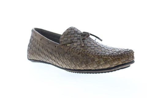 Zanzara Dali ZG106C56 Mens Brown Leather Casual Slip On Loafers Shoes