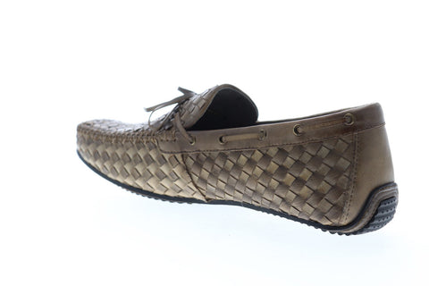 Zanzara Dali ZG106C56 Mens Brown Leather Casual Slip On Loafers Shoes