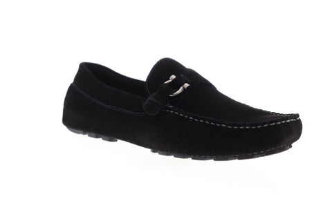 Zanzara Abbot ZG107C50 Mens Black Leather Dress Slip On Loafers Shoes