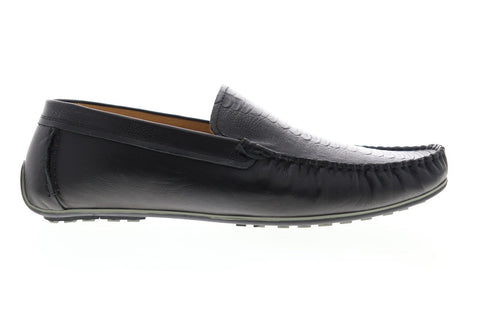 Zanzara Rembrandt ZG112C55 Mens Black Leather Slip On Casual Loafers Shoes
