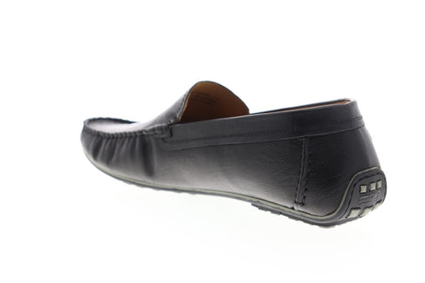 Zanzara Rembrandt ZG112C55 Mens Black Leather Slip On Casual Loafers Shoes