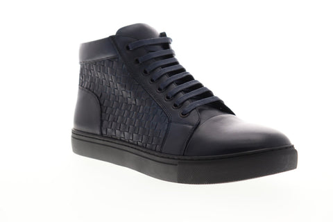 Zanzara Soul ZH804S34 Mens Blue Leather Casual Fashion Sneakers Shoes