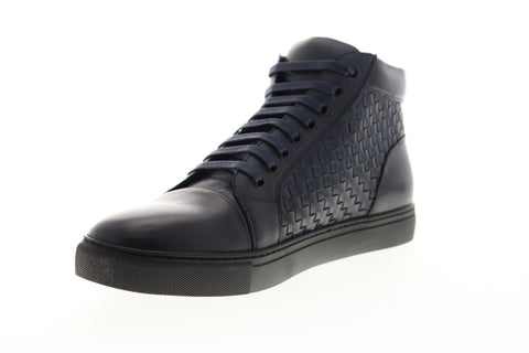 Zanzara Soul ZH804S34 Mens Blue Leather Casual Fashion Sneakers Shoes