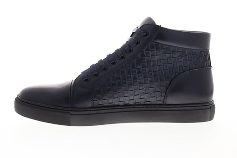 Zanzara Soul ZH804S34 Mens Blue Leather Casual Fashion Sneakers Shoes