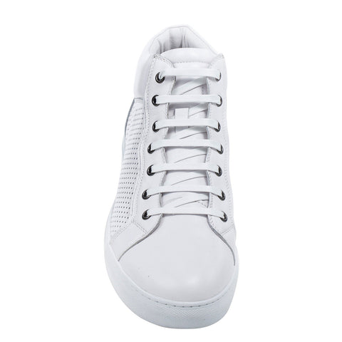 Zanzara Encore ZJ822S57 Mens White Leather Lace Up Lifestyle Sneakers Shoes