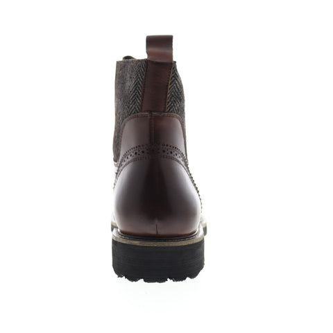 Zanzara Farber ZK580S40 Mens Brown Leather Lace Up Casual Dress Boots Shoes