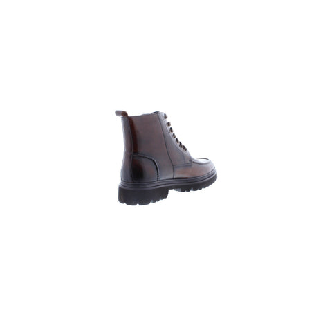 Zanzara Wallingford ZZ1453B Mens Brown Leather Lace Up Casual Dress Boots