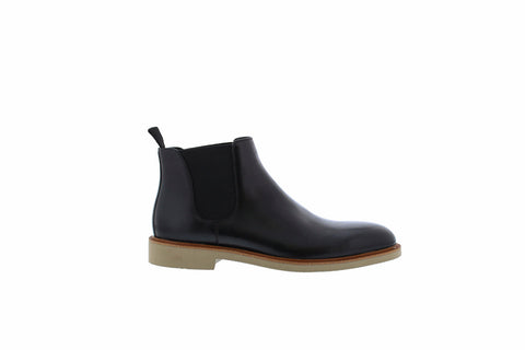 Zanzara Arthemis ZZ1464B Mens Black Leather Slip On Chelsea Boots