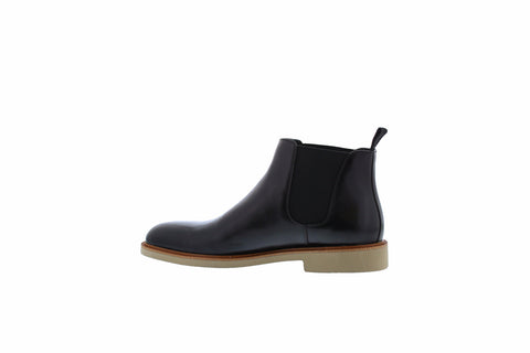 Zanzara Arthemis ZZ1464B Mens Black Leather Slip On Chelsea Boots